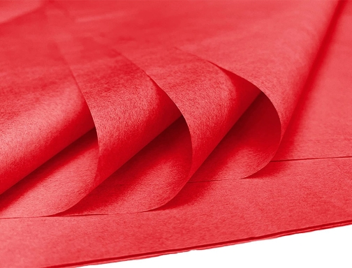 Papel seda Liderpapel 52x76cm 18g m2 bolsa de 5 hojas rojo 36077, imagen 5 mini