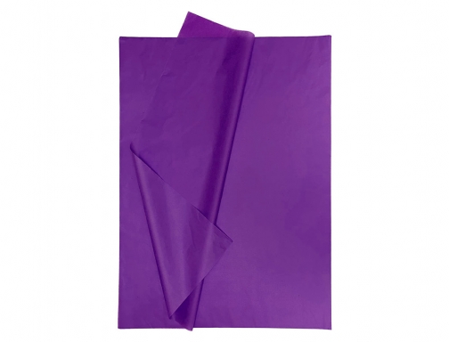 Papel seda Liderpapel 52x76cm 18g m2 bolsa de 5 hojas violeta 36079, imagen 4 mini
