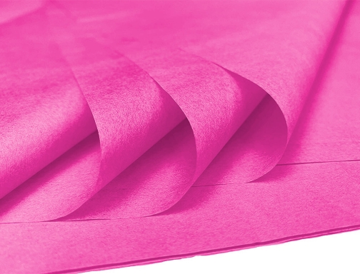 Papel seda Liderpapel 52x76cm 18g m2 bolsa de 5 hojas rosa fuerte 36080, imagen 5 mini