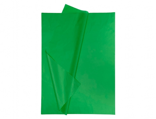 Papel seda Liderpapel 52x76cm 18g m2 bolsa de 5 hojas verde 36081, imagen 4 mini