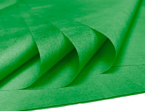 Papel seda Liderpapel 52x76cm 18g m2 bolsa de 5 hojas verde 36081, imagen 5 mini