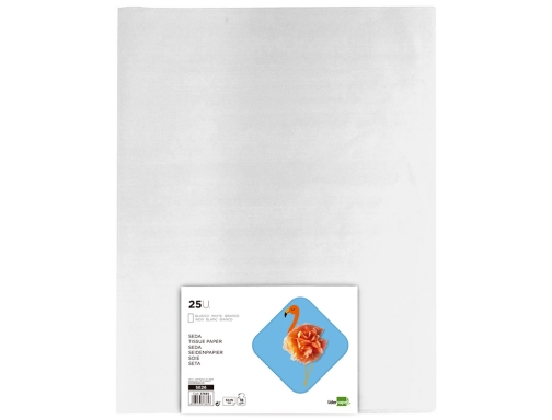 Papel seda Liderpapel blanco 52x76 cm 18 gr paquete de 25 hojas 37665, imagen 2 mini