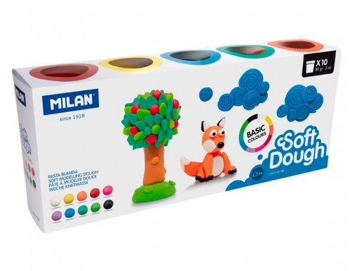 Pasta Milan para modelar soft dough basic 85 g caja de 10 913510B , surtidos, imagen 2 mini