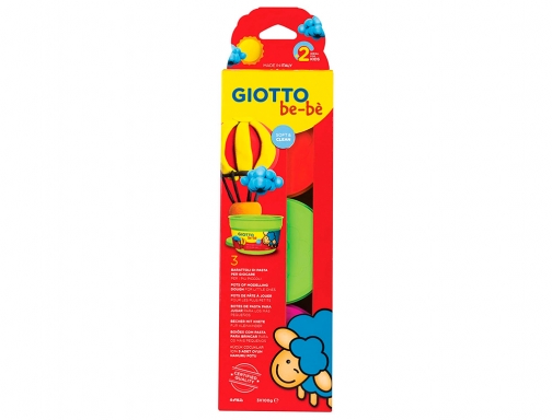 Pasta para modelar Giotto bebe pack 3 colores surtidos dermatologicamente testada F462502, imagen 2 mini
