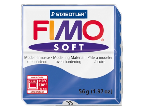 Pasta Staedtler fimo soft 57 gr color azul brillante 8020-33, imagen 2 mini