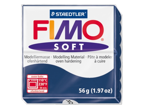 Pasta Staedtler fimo soft 57 gr color azul windsor 8020-35, imagen 2 mini