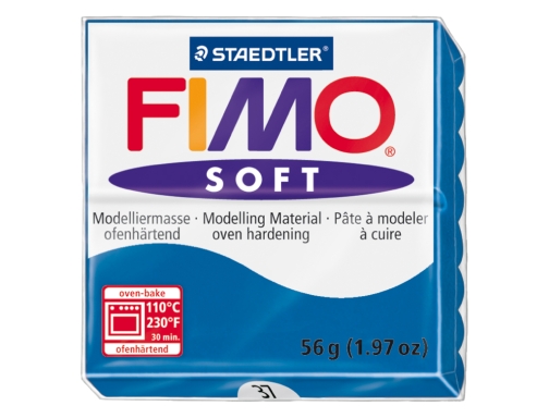 Pasta Staedtler fimo soft 57 gr color azul 8020-37, imagen 2 mini