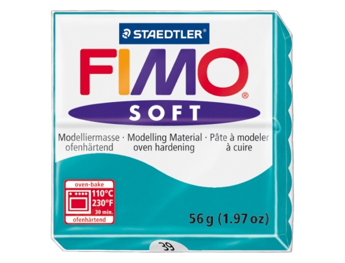 Pasta Staedtler fimo soft 57 gr color verde menta 8020-39, imagen 2 mini