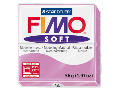 Pasta Staedtler fimo soft 57 gr color violeta claro 8020-62, imagen 2 mini