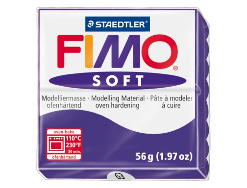 Pasta Staedtler fimo soft 57 gr color violeta oscuro 8020-63, imagen 2 mini