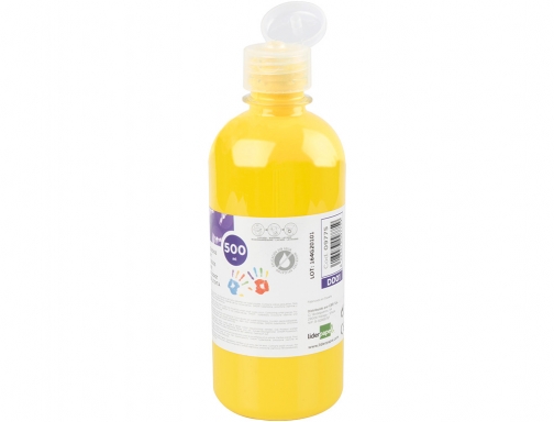 Pintura dedos Liderpapel botella de 500 ml amarillo 09775, imagen 2 mini