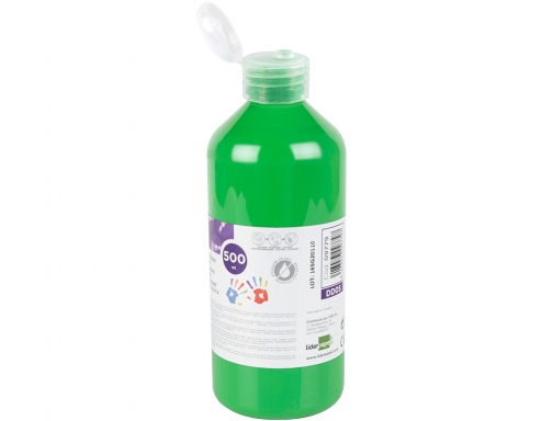 Pintura dedos Liderpapel botella de 500 ml verde 09779, imagen 2 mini