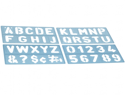 Plantilla Liderpapel rotulacion 1800 letras y numeros 100 mm 17906, imagen 2 mini