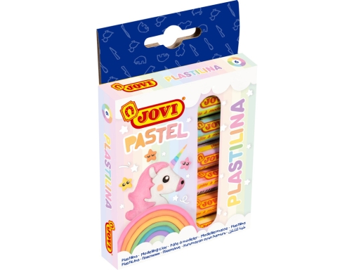 Plastilina Jovi 90 estuche 6 barras colores pastel surtidos 15 g 90 6P, imagen 2 mini