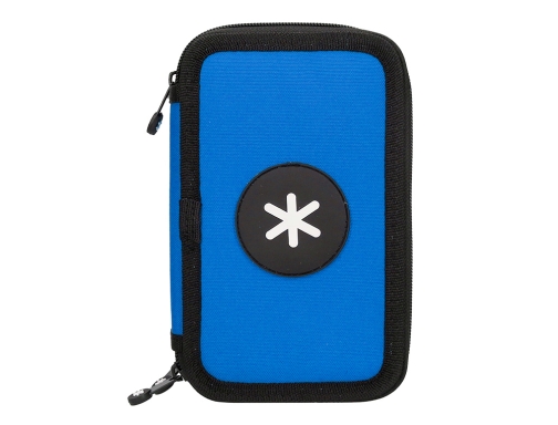 Plumier escolar Antartik triple cremallera color azul 36 piezas TK74, imagen 2 mini