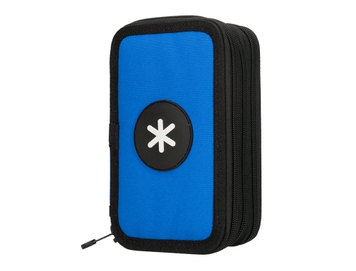 Plumier escolar Antartik triple cremallera color azul 36 piezas TK74, imagen 3 mini