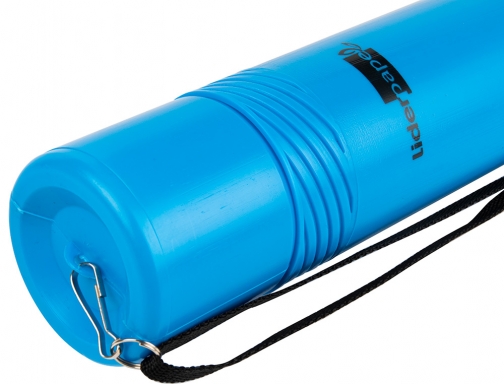 Portaplanos plastico Liderpapel diametro 6 cm extensible hasta 80 azul 36142, imagen 5 mini
