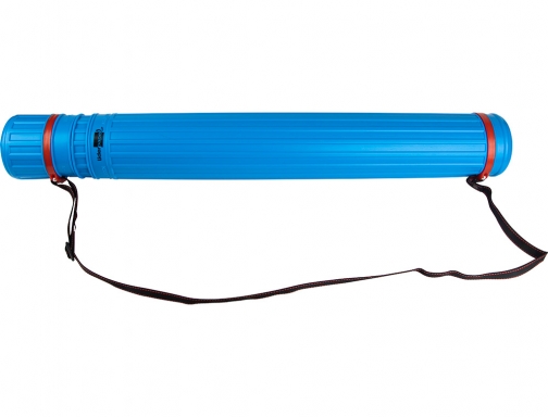 Portaplanos plastico Liderpapel diametro 9 cm extensible hasta 125 cm azul 36138, imagen 3 mini