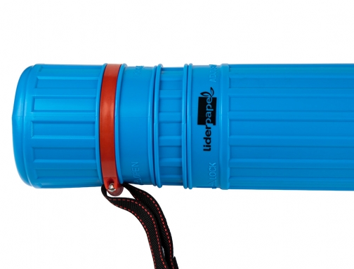 Portaplanos plastico Liderpapel diametro 9 cm extensible hasta 125 cm azul 36138, imagen 4 mini
