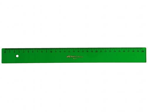 Regla faber-castell 30 cm plastico verde Faber-Castell 813, imagen 2 mini