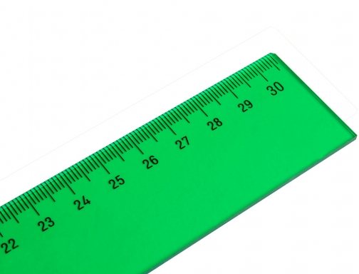 Regla Liderpapel 30 cm acrilico verde 43379, imagen 4 mini