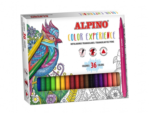 Rotulador Alpino color experience triangular caja de 36 unidades colores surtidos AR001038, imagen 3 mini