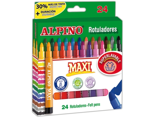 Rotulador Alpino maxi caja de 24 colores surtidos AR000007N, imagen 2 mini