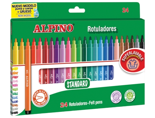 Rotulador Alpino standard caja de 24 colores surtidos AR001003N, imagen 2 mini