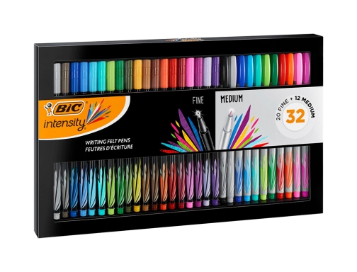 Rotulador Bic intesity collection estuche de 32 unidades colores surtidos 999444, imagen 2 mini