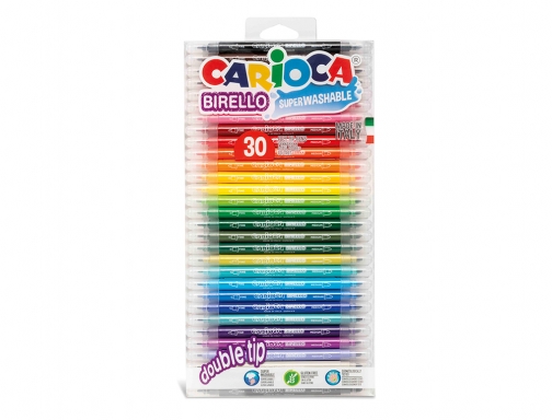Rotulador Carioca birello bipunta bolsa de 30 unidades colores surtidos 42841, imagen 3 mini
