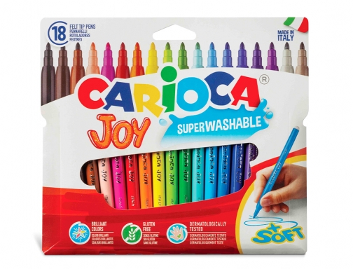 Rotulador Carioca joy caja de 18 colores surtidos 40555, imagen 3 mini