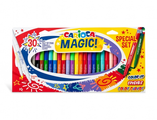 Rotulador Carioca magic markers special set caja 30 unidades colores surtidos 43183, imagen 3 mini