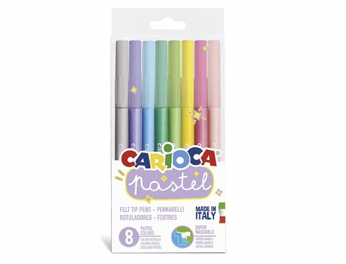 Rotulador Carioca pastel blister de 8 colores surtidos 43032, imagen 2 mini