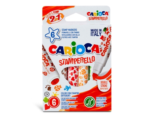 Rotulador Carioca stamperello caja 6 unidades colores surtidos 42279, imagen 3 mini