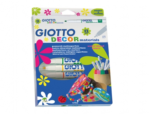Rotulador Giotto decor materials -caja de 12 colores surtidos F45340000, imagen 2 mini