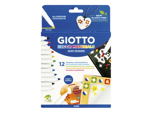 Rotulador Giotto decor materials -caja de 12 colores surtidos F45340000, imagen 3 mini