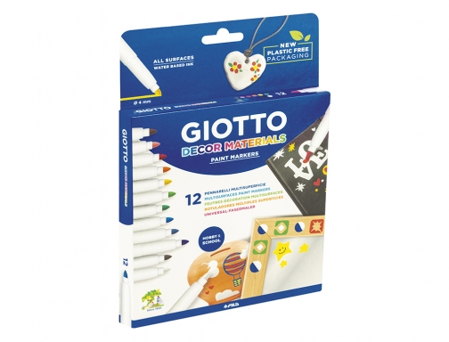 Rotulador Giotto decor materials -caja de 12 colores surtidos F45340000, imagen 4 mini