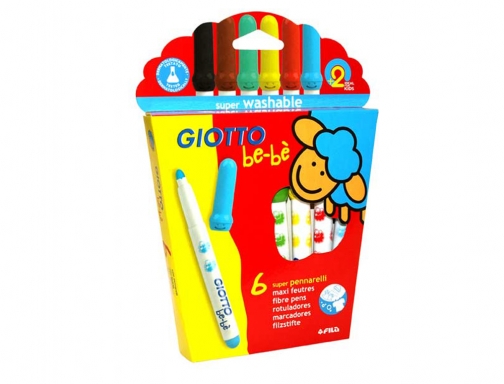 Rotulador Giotto super bebe caja de 6 colores surtidos F46980000, imagen 2 mini