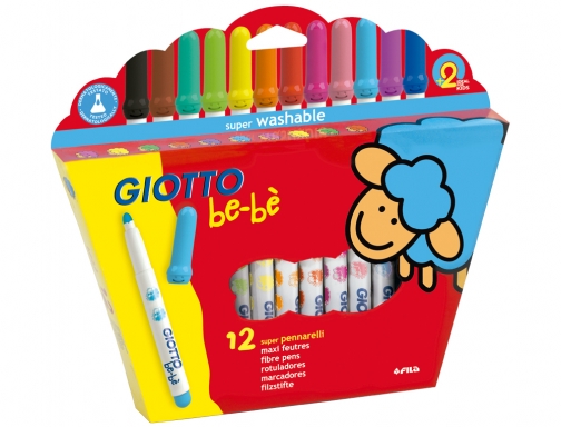 Rotulador Giotto super bebe caja de 12 colores surtidos F46990000, imagen 2 mini