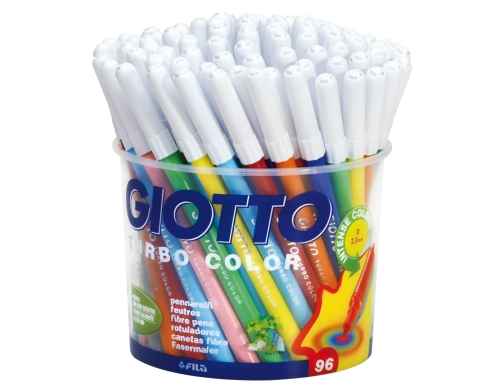 Rotulador Giotto turbo color bote de 96 unidades 12 colorespor 8 unidades F521500, imagen 2 mini