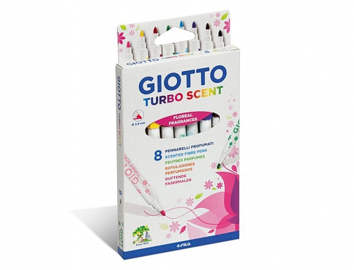Rotulador Giotto turbo scent fragancias florales caja de 8 unidades 424100, imagen 2 mini