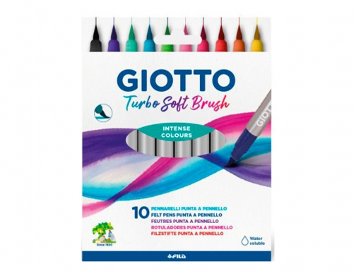 Rotulador Giotto turbo soft brush punta de pincel caja de 10 unidades F426800, imagen 2 mini
