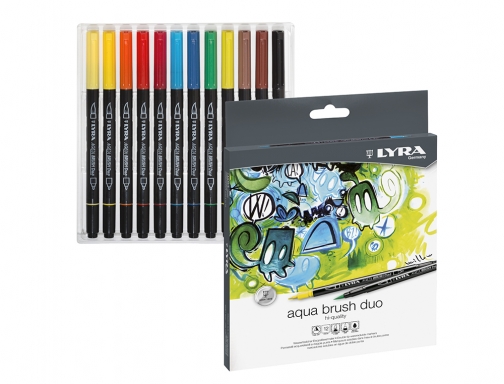 Rotulador Lyra aqua brush duo caja de 12 colores L6521120, imagen 3 mini
