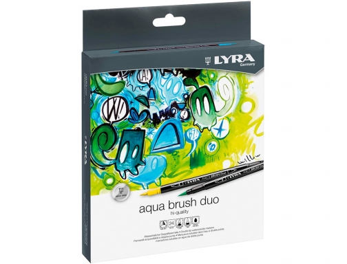Rotulador Lyra aqua brush duo caja de 24 colores L6521240, imagen 2 mini