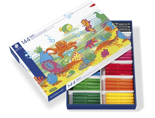 Rotulador Staedtler color jumbo trazo 3 mm school pack de 144 unidades 340 C144 , surtidos, imagen 2 mini