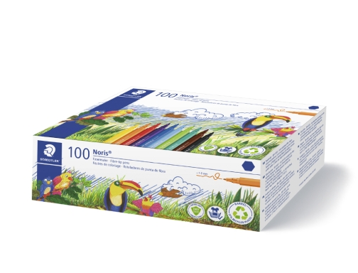 Rotulador Staedtler noris 326 school pack de 100 unidades colores surtidos 10 326 C100, imagen 2 mini