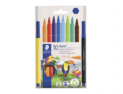 Rotulador Staedtler noris 326 slim estuche carton 80% reciclado de 10 unidades 326 C10, imagen 2 mini