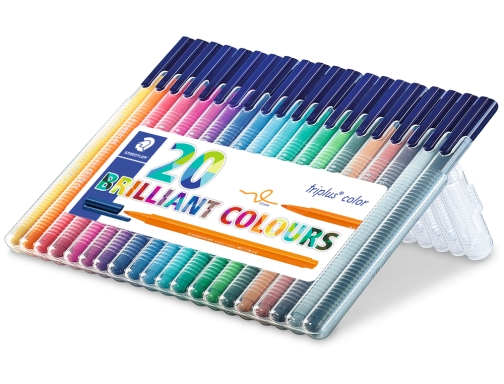 Rotulador Staedtler triplus color 323 estuche de 20 unidades colores surtidos 323SB20, imagen 2 mini