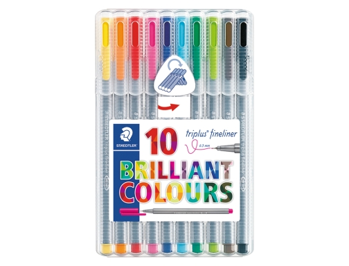 Rotulador Staedtler triplus fineliner 334 estuche de 10 unidades colores surtidos 334 SB10, imagen 2 mini