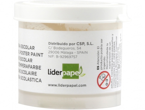 Tempera Liderpapel escolar 40 ml blanco 62931, imagen 2 mini